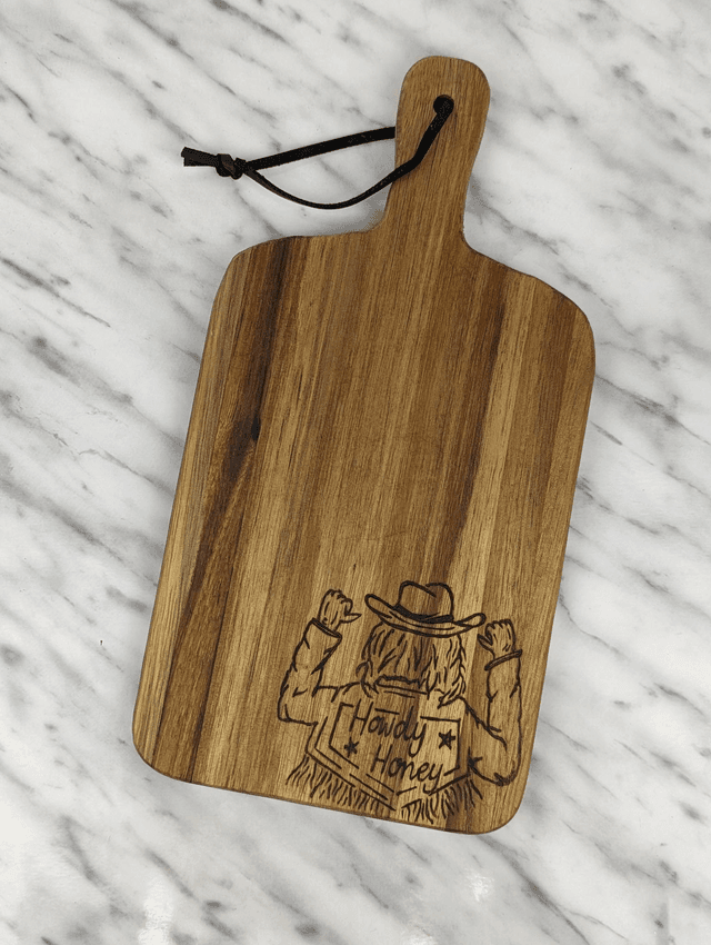 Acacia paddle &#039;HOWDY HONEY&#039; (S)